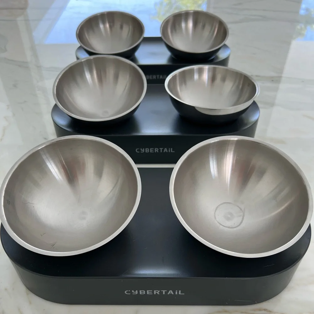 CYBERTAIL PREMIUM QUALITY 304 STAINLESS STEEL CAT BOWLS
